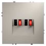 Розетка акустическая встраиваемая VOLTUM S70 4-местная, (кашемир)