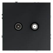 Розетка телевизионная встраиваемая VOLTUM S70 оконечная TV+SAT, (графит)