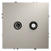 Розетка телевизионная встраиваемая VOLTUM S70 оконечная TV+SAT, (кашемир)