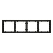Рамка пластиковая VOLTUM S70 на 4 поста, (черный матовый)