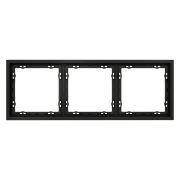 Рамка пластиковая VOLTUM S70 на 3 поста, (черный матовый)