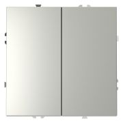 Проходной переключатель встраиваемый VOLTUM S70 двухклавишный 10А, (сталь)