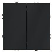 Выключатель с самовозвратом встраиваемый VOLTUM S70 двухклавишный 10А, (графит)