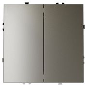 Проходной переключатель встраиваемый VOLTUM S70 двухклавишный 10А, (шелк)