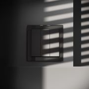 Выключатель встраиваемый VOLTUM S70 трехклавишный 10А, (черный матовый)