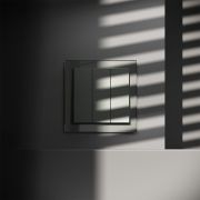 Выключатель встраиваемый VOLTUM S70 трехклавишный 10А, (титан)