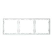Рамка пластиковая VOLTUM S70 на 3 поста, (белый матовый)