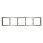 Рамка пластиковая VOLTUM S70 на 5 постов, (сталь)