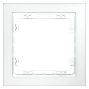 Рамка стеклянная VOLTUM S70 на 1 пост, (белый,матовый,стекло)