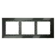 Рамка стеклянная VOLTUM S70 на 3 поста, (титан, стекло)