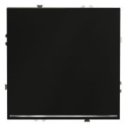 Проходной переключатель встраиваемый VOLTUM S70 одноклавишный с подсветкой 10А, (черный матовый)