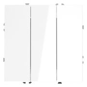 Выключатель встраиваемый VOLTUM S70 трехклавишный 10А, (белый глянцевый)