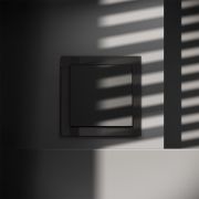 Выключатель встраиваемый VOLTUM S70 одноклавишный 10А, (черный матовый)