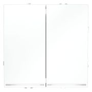 Проходной переключатель встраиваемый VOLTUM S70 двухклавишный с подсветкой 10А, (белый матовый)