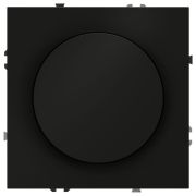 Светорегулятор встраиваемый VOLTUM S70 поворотно-нажимной 600 Вт, (черный матовый)