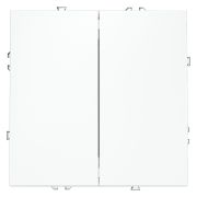 Выключатель с самовозвратом встраиваемый VOLTUM S70 двухклавишный 10А, (белый матовый)