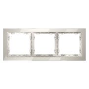 Рамка стеклянная VOLTUM S70 на 3 поста, (кашемир, стекло)