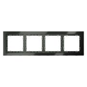 Рамка стеклянная VOLTUM S70 на 4 поста, (титан, стекло)