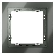 Рамка стеклянная VOLTUM S70 на 1 пост, (титан, стекло)