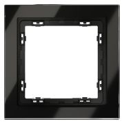 Рамка стеклянная VOLTUM S70 на 1 пост, (черный,стекло)