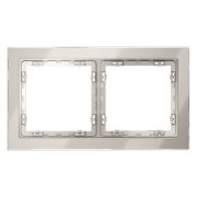 Рамка стеклянная VOLTUM S70 на 2 поста, (кашемир, стекло)