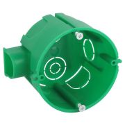 Коробка установочная 68х45мм для твердых стен с саморезами один стыковочный узел IP20 зел. KUTS1-68-45-green Эра Б0061164