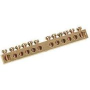 Шина PEN «земля-ноль» 6х9мм 12/1 (12групп/крепеж по центру) IEK YNN10-12-100