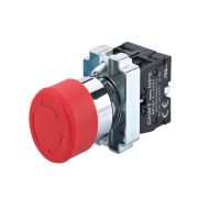 Кнопка управления «Грибок» NP2-BS445 d30мм 1НО+1НЗ IP40 с фиксацией без подсветки красн. (R) CHINT 574013