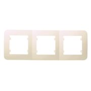 Рамка 3-м Lillium Natural горизонт. крем. Makel 55213