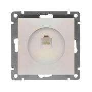 Розетка компьютерная 1-м СП Афина RJ45 кат.5E механизм жемчуж. Universal A0051-OBr