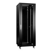 Шкаф монтажный телекоммуникационный напольный SH-05C-37U60/60-BK 19дюйм для распред. и серверн. оборудования 37U 600х600х1833мм передн. стеклян. и задн. сплошн. метал. двери ручка с замком черн. (RAL 9004) Cabeus 8559c
