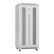 Шкаф монтажный телекоммуникационный напольн. ND-05C-27U60/60 19дюйм 27U 600х600х1388мм для распределит. и серверн. оборудования; передн. и задн. перфорир. двери ручка с замком RAL 7035 сер. Cabeus 7885c