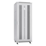 Шкаф монтажный телекоммуникационный напольн. ND-05C-32U60/60 19дюйм 32U 600х600х1610мм для распределит. и серверн. оборудования; передн. и задн. перфорир. двери ручка с замком RAL 7035 сер. Cabeus 7710c