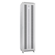 Шкаф монтажный телекоммуникационный напольн. ND-05C-47U60/80 19дюйм 47U 600х800х2277мм для распределит. и серверн. оборудования; передн. и задн. перфорир. двери ручка с замком RAL 7035 сер. Cabeus 7865c