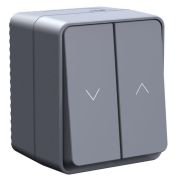 Выключатель для жалюзи 2-кл. ОП AtlasDesign PROFI 10А IP54 антрацит SE ATN544019