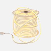 Шнур светодиодный гибкий неон SMD 8х16мм 120LED/м двустор. желт. (уп.100м) (с комплектом подкл.) Neon-Night 131-091