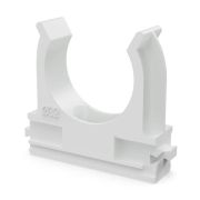 Держатель для труб (клипса) d32мм полистирол бел. (уп.25шт) Промрукав PR.02732б