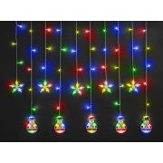 Гирлянда светодиодная «Бахрома» «Звезды и снеговики» 95 026 NGF-D037-03 3х0.6м RGBY IP20 Navigator 95026