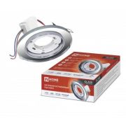 Светильник GX53R-glass RMR-L КРУГ встраив. с подсветкой 4К под лампу GX53 зеркальн. IN HOME 4690612044262