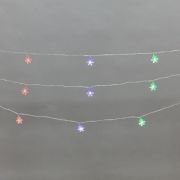 Гирлянда светодиодная «Снежинки» большие 5м 20LED мульти (RG/RB) IP20 230В мигание провод прозр. Neon-Night 304-024