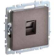 Розетка компьютерная СП RJ45 кат.6 BRITE РК11-БрТБ механизм бронза IEK BR-K10-2-K45