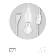 Светильник для растений FITO-Holder под лампу Е27 с проводом 1.5м и выключателем для фитоламп Эра Б0057286