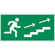 Знак «ПО ЛЕСТНИЦЕ ВВЕРХ ВПРАВО» 180х90мм для аварийно-эвакуационного светильника Compact VARTON V5-EM04-60.004.039