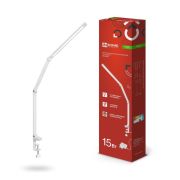 Светильник светодиодный настольный PLUS ССC-02Б 15Вт 3000-6500К 600лм USB с адаптером на струбцине бел. IN HOME 4690612045276