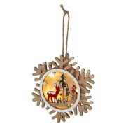 Светильник светодиодный новогодний Снежинка подвесной 15см 2хАА ENGDS-6L Эра Б0060477