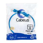 Патч-корд U/UTP кат.6 PC-UTP-RJ45-Cat.6-0.5m-BL 2xRJ45/8p8c неэкранир. PVC 0.5м син. Cabeus 8676c