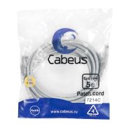 Патч-корд U/UTP PC-UTP-RJ45-Cat.5e-3m 2xRJ45/8p8c кат.5E неэкранир. PVC 3м сер. Cabeus 7214c