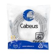 Патч-корд U/UTP кат.5E PC-UTP-RJ45-Cat.5e-15m-LSZH 2xRJ45/8p8c неэкранир. LSZH 15м сер. Cabeus 9592c