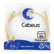 Патч-корд U/UTP кат.5E PC-UTP-RJ45-Cat.5e-1m-YL 2xRJ45/8p8c неэкранир. PVC 1м желт. Cabeus 7673c