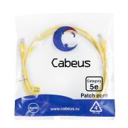 Патч-корд U/UTP кат.5E PC-UTP-RJ45-Cat.5e-1.5m-YL-LSZH 2xRJ45/8p8c неэкранир. LSZH 1.5м желт. Cabeus 9498c